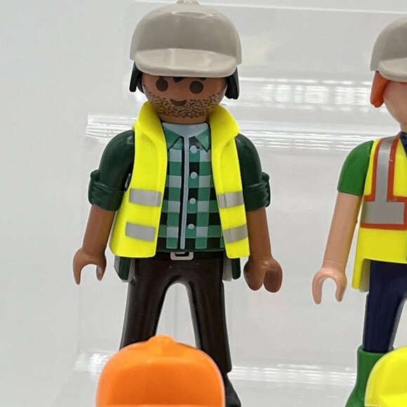 Playmobil Figures Construction Workers + accessories lot of 9 Welder - Picture 2 of 9